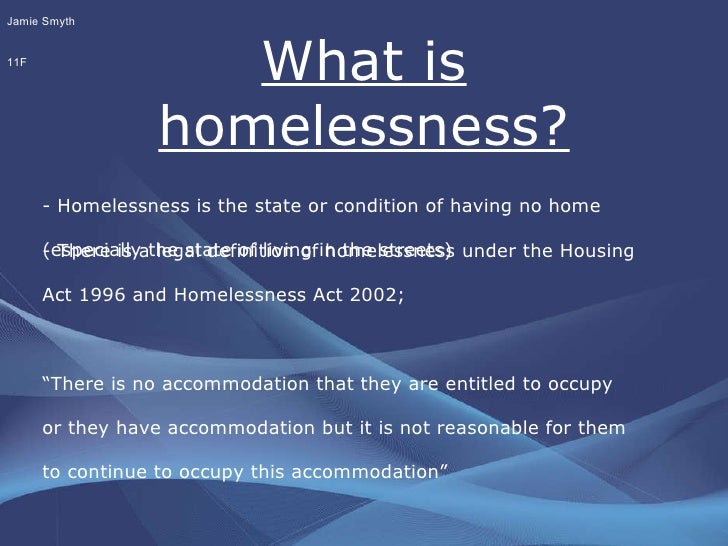 why is homelessness a problem what is homelessness in australia